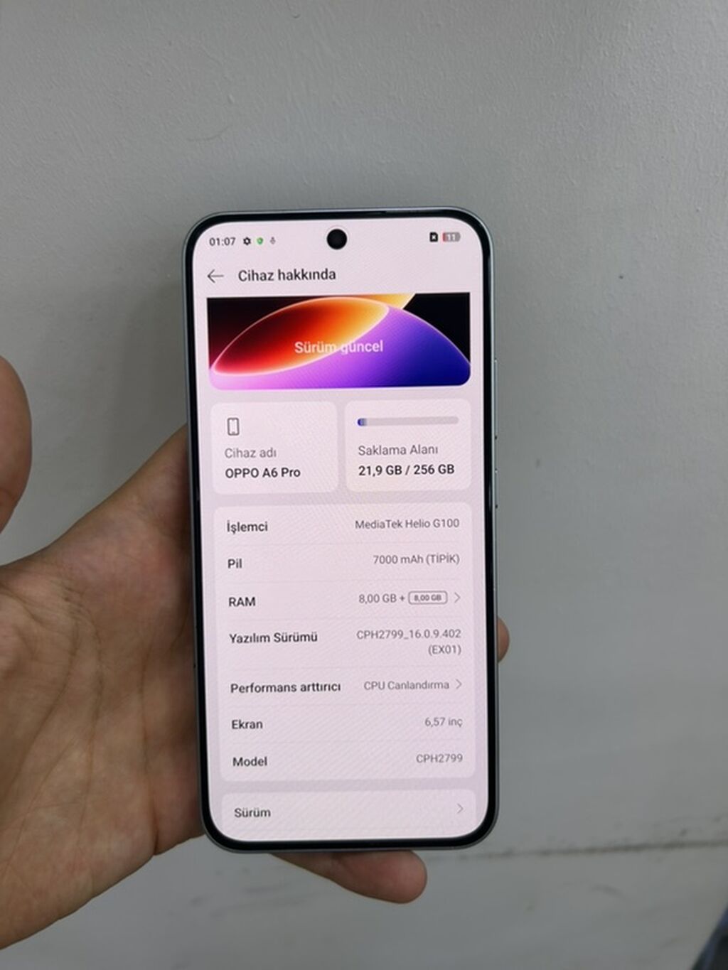Oppo A6 Pro, 256 GB, rəng - Boz, İki sim kartlı — OPPO, Gəncə (5)