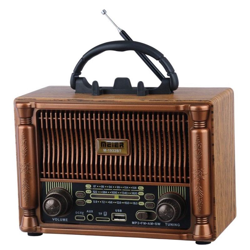 Meier Retro Radio Portativ Bluetooth Dinamik M-1932BT 3 Diapazonlu FM Radio MP3 Pleyer Radio — Mallar, Bakı (2)