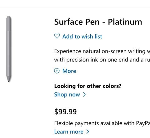 Surface Pen – Platinum - Rəsm, qeyd və imza üçün yüksək dəqiqlikli — Ноутбуки и планшеты