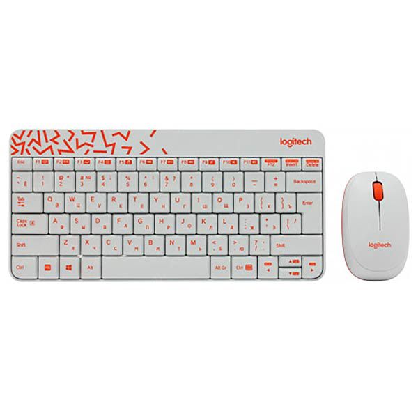 Logitech Wireless Combo MK240 Emea Ru White Vıvıd Red 920-008212 — Mallar, Bakı