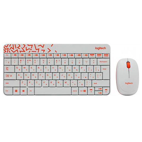 Logitech Wireless Combo MK240 Emea Ru White Vıvıd Red 920-008212 — Bakı
