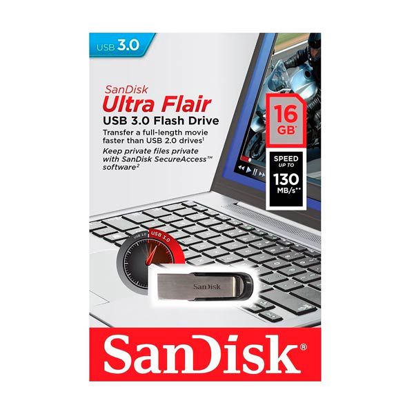 SanDisk Ultra Flair USB 3.0 16GB Flash Drive — Mallar, Bakı