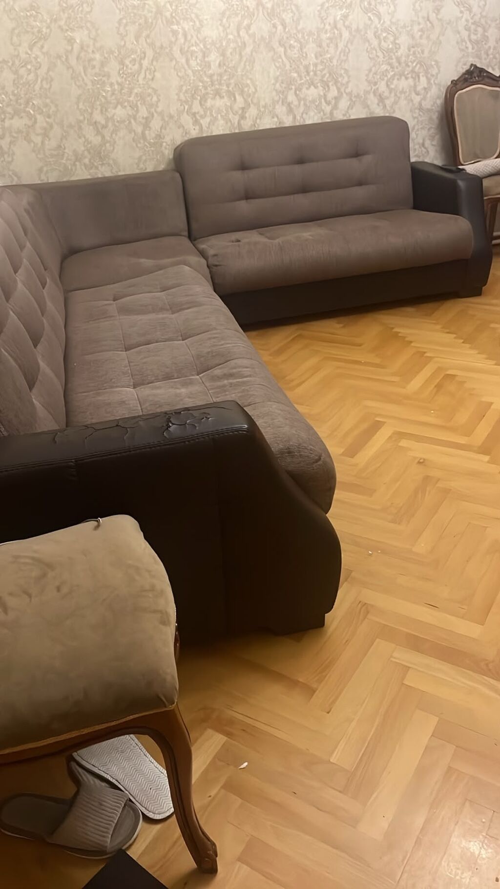 Künc divan – geniş U/L formalı, 3 hissədən ibarət modul quruluş — Divanlər, Bakı (2)