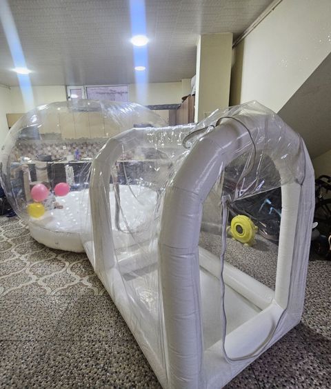 Şişmə şəffaf “balon otaq” – uşaqlar üçün təhlükəsiz oyun kubu Uşaqlar — Bakı
