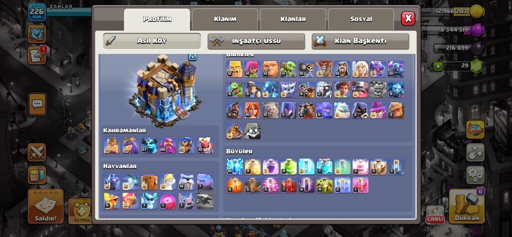 Clash of Clans hesabı – yüksək inkişaf etmiş kənd və tam dolğun — Şəxsi əşyalar, Digah (2)