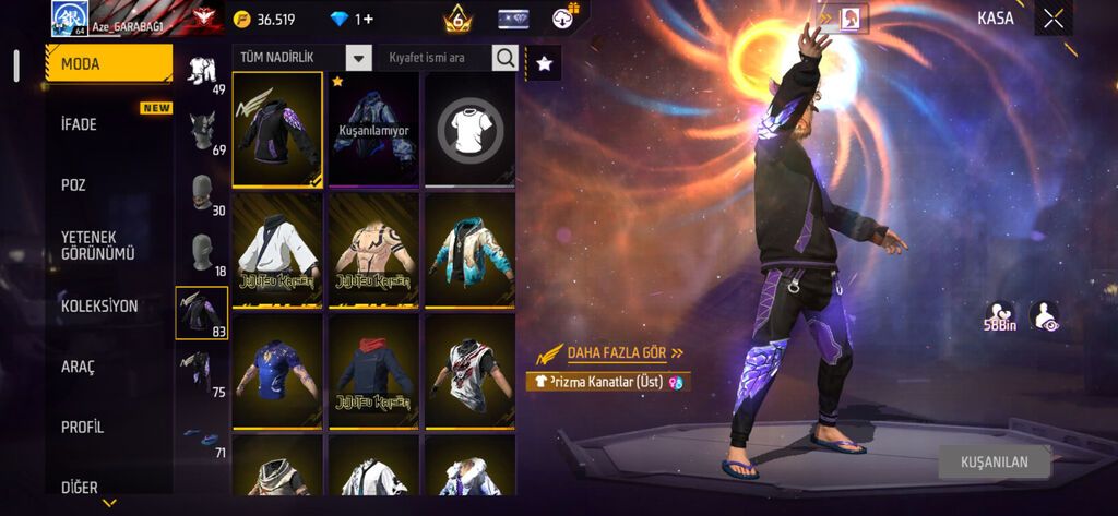 Məhsul: Free Fire oyun hesabı – premium kolleksiya və nadir — Şəxsi əşyalar, Bakı (3)