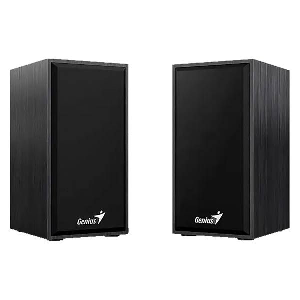 Genius SP-HF180 USB Wooden Black Stereo Speakers — Mallar, Bakı