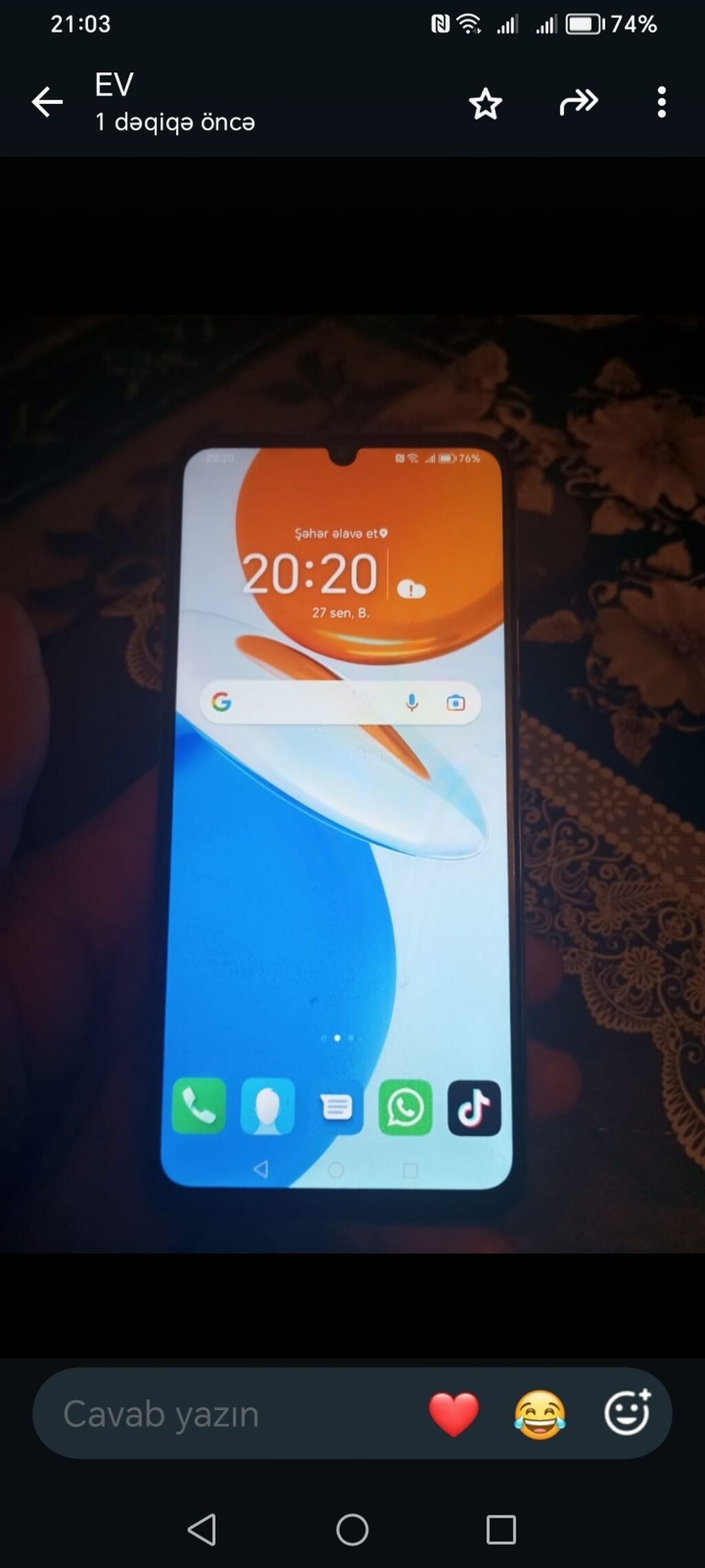 Huawei 128 GB, rəng - Yaşıl, Barmaq izi — Huawei, Gəncə (2)