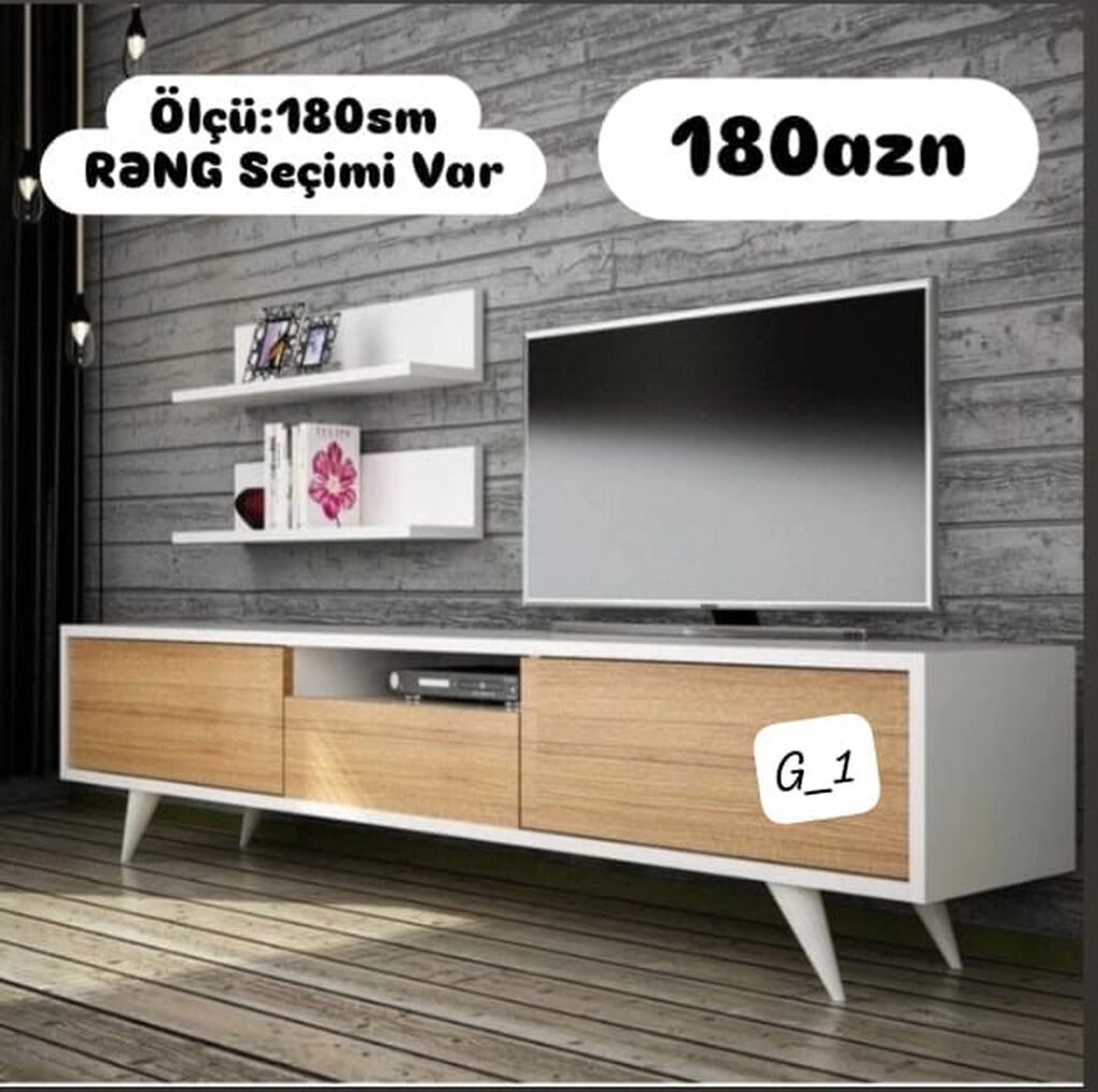 TV stendi və asma divar modulları - Ölçü: 180 sm (şəkillərdə — Televizor altlıqları və standlar, Bakı (4)