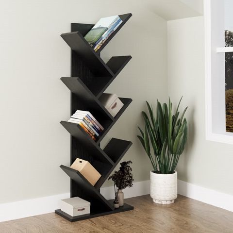 Rəf, Laminat, Qara, 130x50x22 sm — Bakı