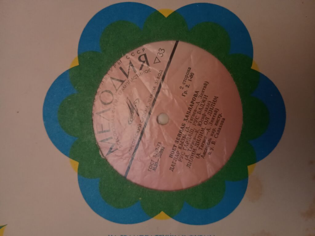 Vinil plastinka: Zeynəb Xanlarovanın ifaları – “Melodiya” (Ссср) — Qramoplastinkalı, Digah (3)