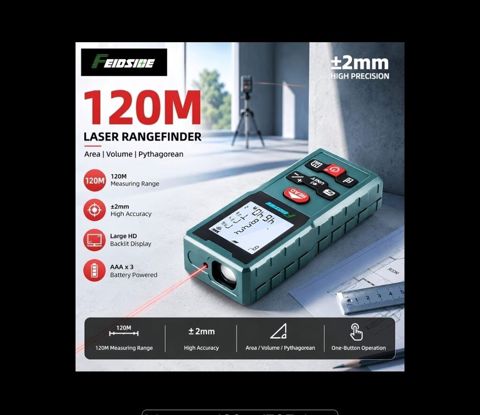 Feidside 120M Lazer Məsafəölçən - Ölçmə diapazonu: 120 metr — Sumqayıt