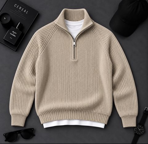 Kişilər üçün cemper 12639146, bej, ölçü 3XL — Bakı