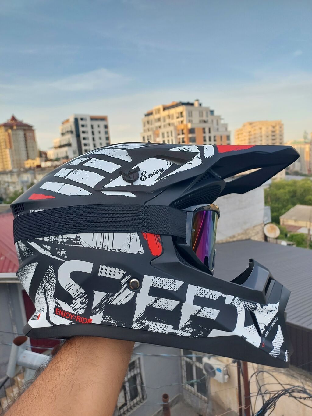 Off-Road (Cross) Moto kask satıram Məhsul yenidir, istifadə — Motosiklet geyimi, Bakı (3)