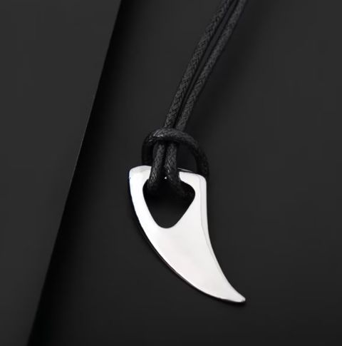 Qaytanlı kulon, Gümüşü, Metal, 20/47 mm — Bakı