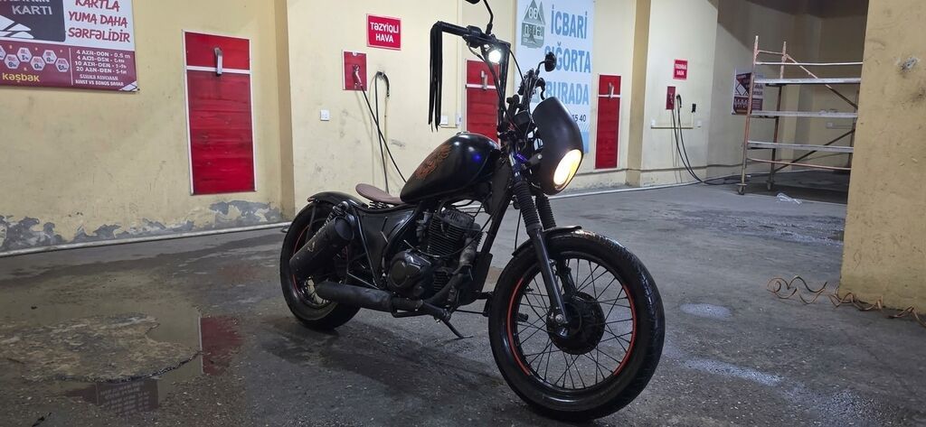 Bobber/Chopper tərzində xüsusi yığılmış motosiklet Elaveler olubdu — Motosikletlər, Gəncə (2)