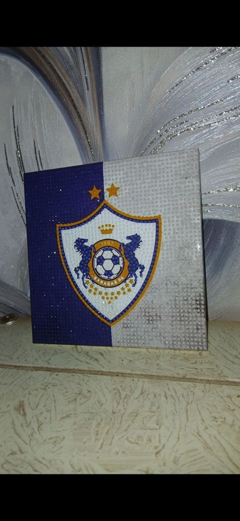 Məhsul: “Qarabağ FK” loqolu mozaika tablo - Texnika: almaz/mozaika — Gəncə