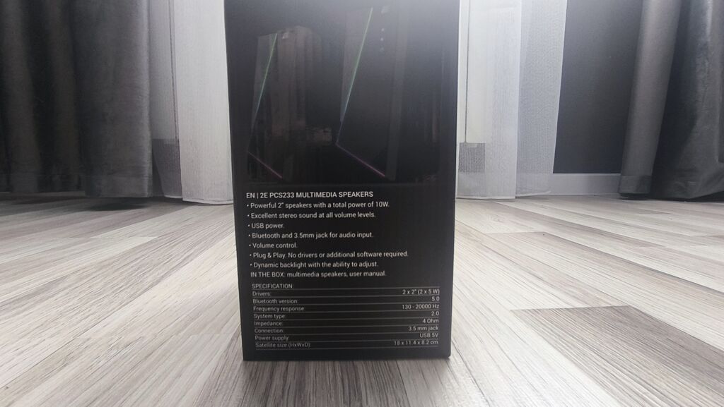 2E PCS233BK Multimedia Speakers - 2.0 akustik sistem, ümumi güc: 10 W — Dinamiklər və akustik sistemlər, Bakı (2)