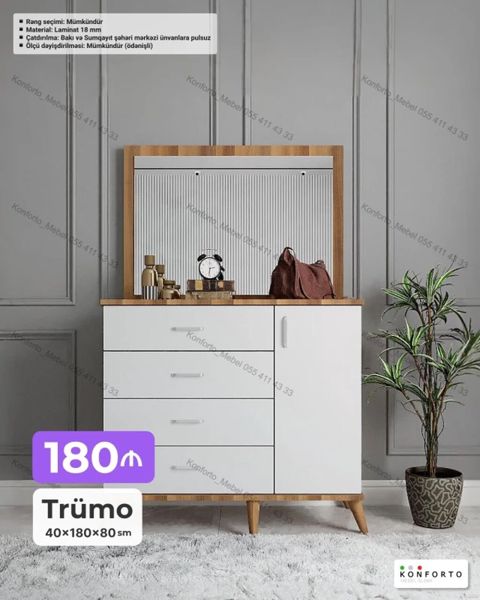 Məhsul: Trümo Ölçü: 40 180 80 sm Qiymət: 180 Xüsusiyyətlər — Bakı
