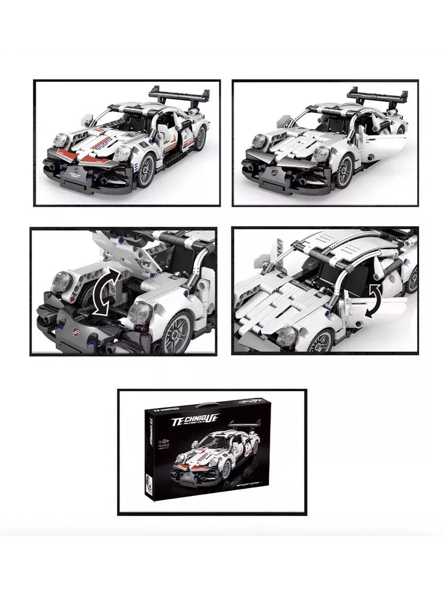 Blok konstruktor Technique Racing Car Porsche 911, 492 parça — Mallar, Bakı (3)