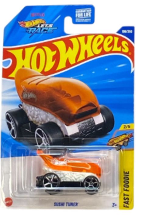 Maşın Hot Wheels Fast Foodie Sushi Tuner 99953220, metal, narıncı — Bakı