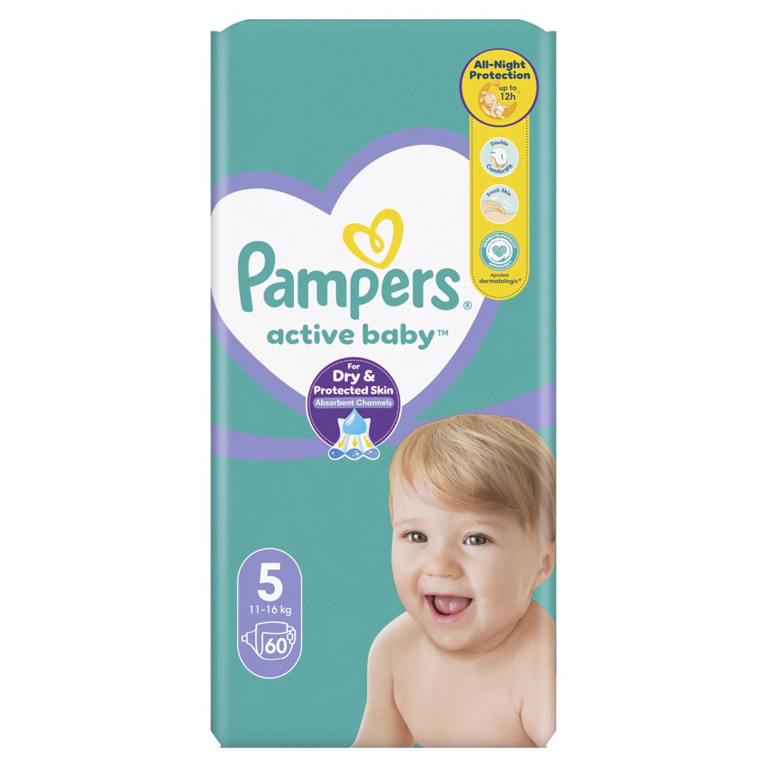 Uşaq bezi Pampers Active Baby Ölçü 5, 11-16 kq, 60 əd — Mallar, Bakı
