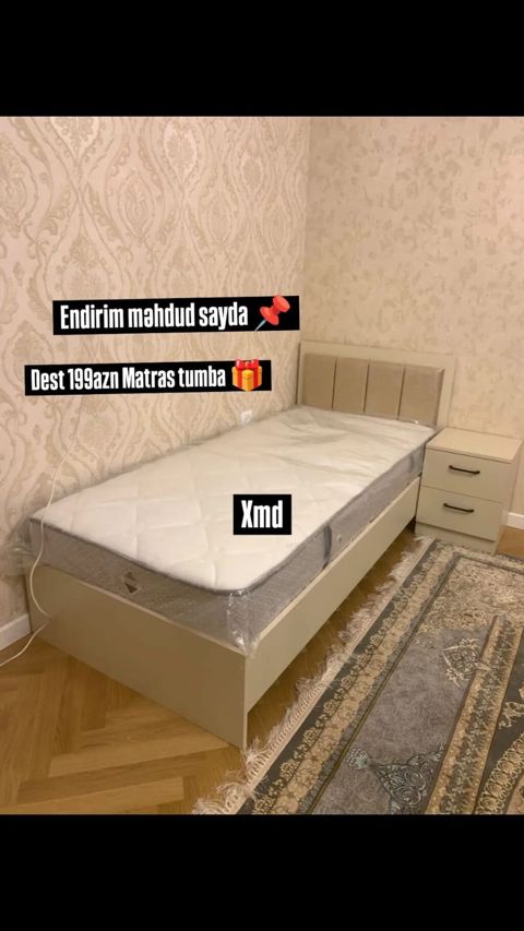 Yataq dəsti – çarpayı, matras və tumbi - Dəst qiyməti: 199 AZN — Bakı