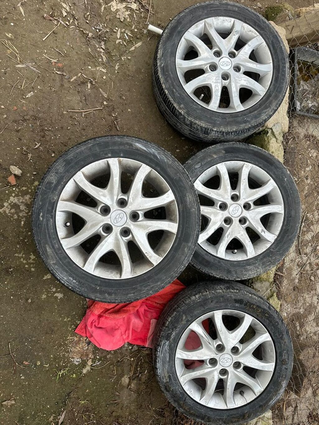 Hyundai orijinal yüngül lehimli disklər və təkər komplekti (4 — Diskləri, Bakı (2)