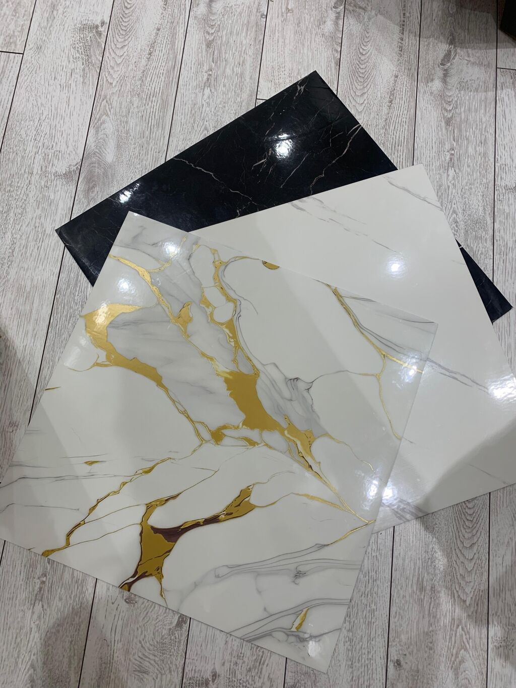 Mərmər effekti verən PVC divar panelləri. 1.Arxası özü — Plitka və örtü materialları, Bakı