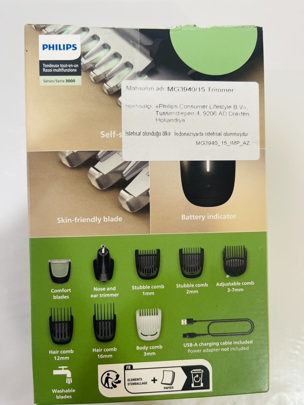 Phılıps All-in-One 8-in-1 Trimmer – Series 3000 (Model: MG3940/15) — Saç kəsmə maşınları, Bakı (2)