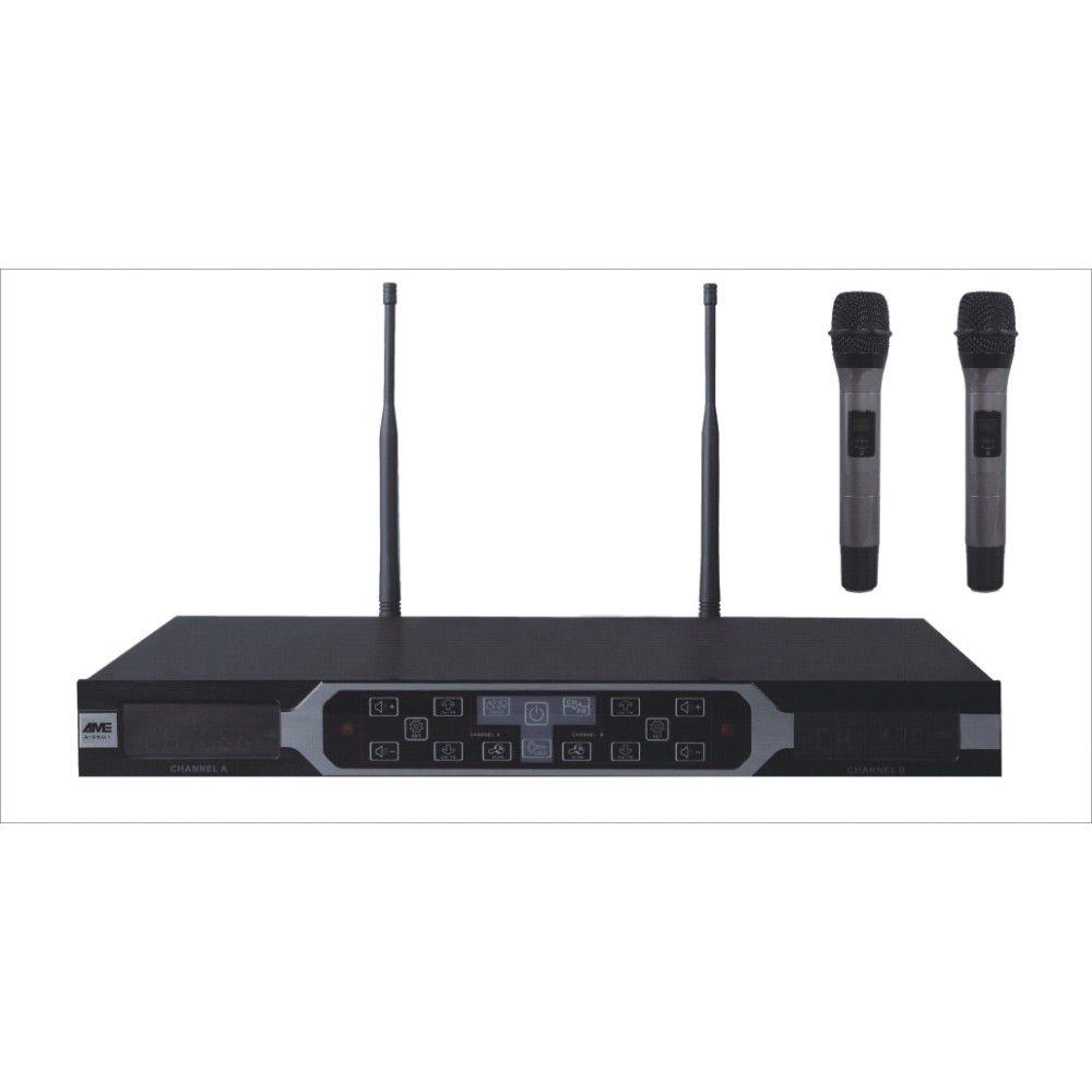 A-25U1 Kabelsiz UHF Mikrofon Dual LCD + Touch Screen (2 mikrofon) — Mallar, Bakı