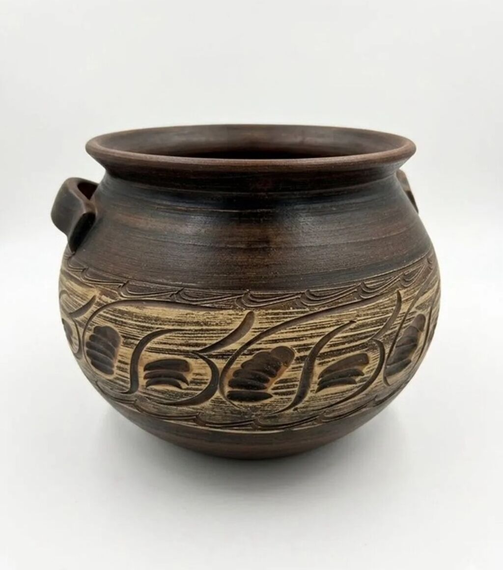 Qazan, rəng - Qəhvəyi, Keramika — Bişirmə qabları, Bakı (4)