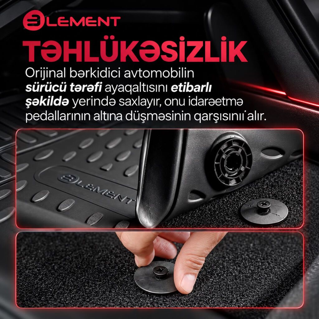 Nissan Tiida 2004-2015 üçün salon rezin ayaqaltı Nissan Tiida — Digər, Bakı (7)
