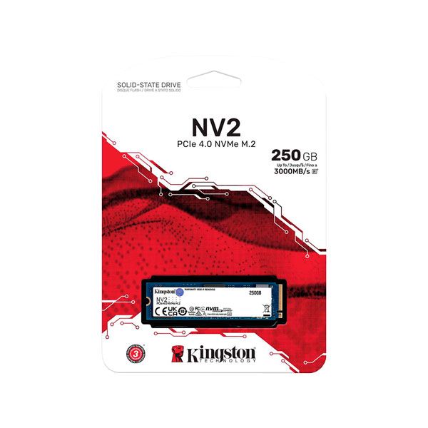 Kingston 250GB NV2 PCIe NVMe SSD SNV2S/250G — Mallar, Bakı