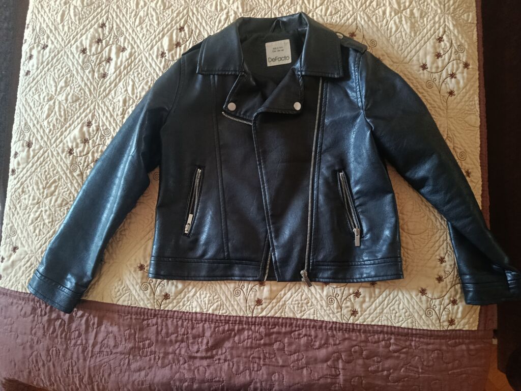 DeFacto uşaq üçün dəri effektli qara biker gödəkçə - Ölçü: 9-10 yaş — Uşaq geyimi, Bakı (2)