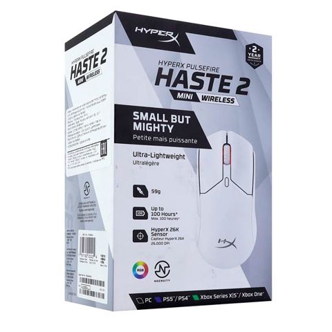 HyperX Pulsefire Haste 2 Mini Wireless Gaming Mouse White 7D389AA — Bakı