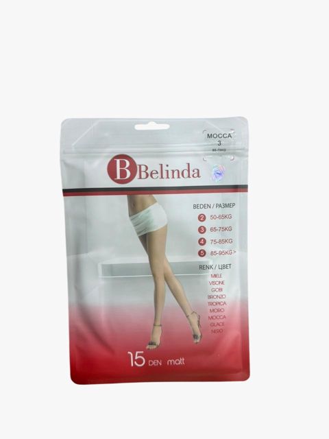 Qadınlar üçün kolqotka Belinda, mocca rəngi, 15 den, ölçü 3(L) — Bakı