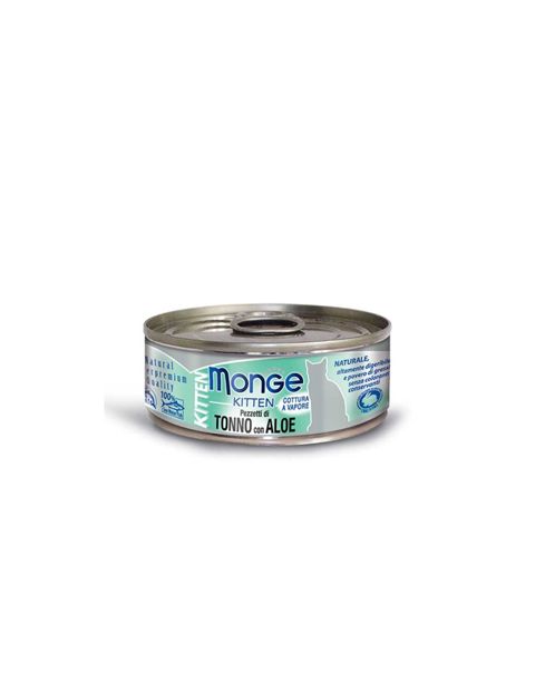 Nəm yem Monge Jelly jeledə pişik balaları üçün ton balıqı aloe ilə 80 q — Bakı