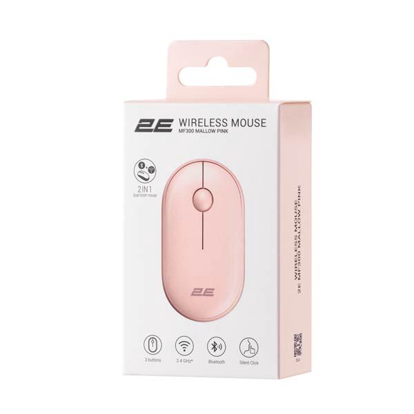 2E MF300 Silent WL BT Pink Mouse 2E-MF300WPN — Mallar, Bakı