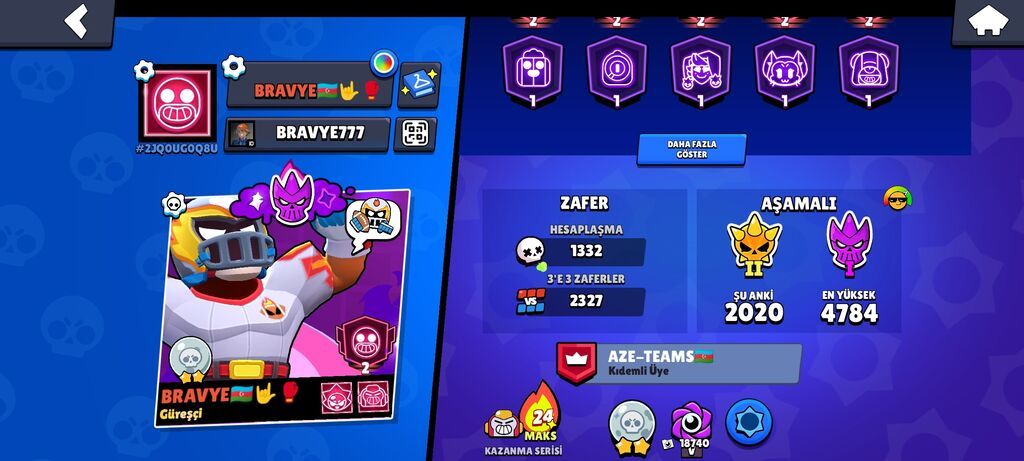 Brawl Stars hesabı – yüksək səviyyəli, tam dolu profil.Ciddi alıcıya — Etiketlər, medallar, nişanlar, Bakı (4)