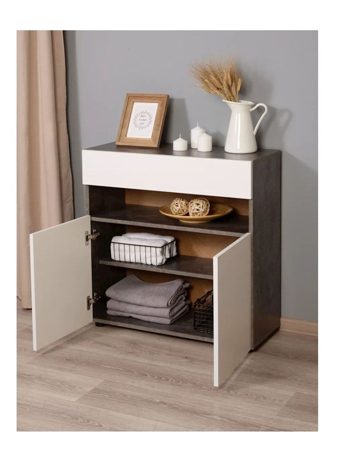Komod Box up Wh, 80х35х75 sm, Ldsp, boz — Mallar, Bakı (3)