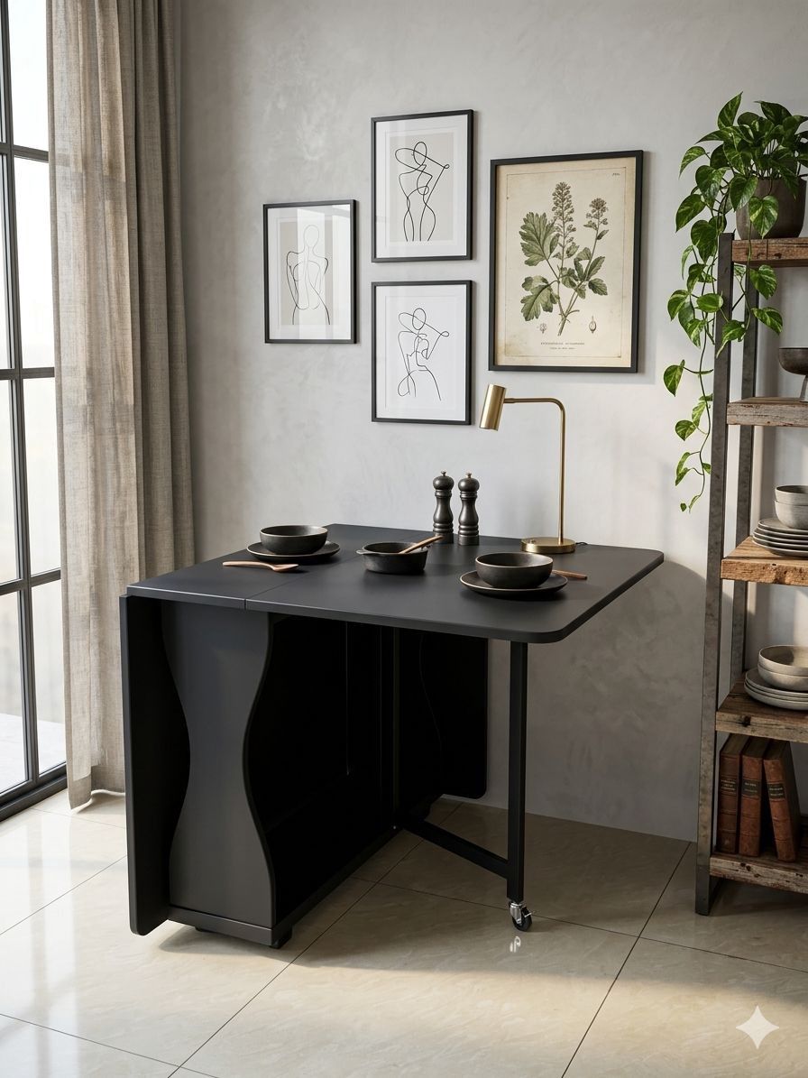 Yemək masası 8433, MDF, antrasit, 165x80x78 sm — Mallar, Bakı (2)