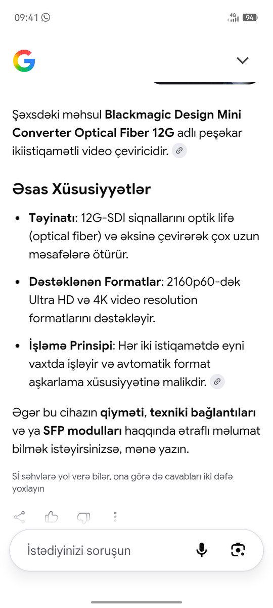 Video çevirici — Səs texnikası, Bakı (2)