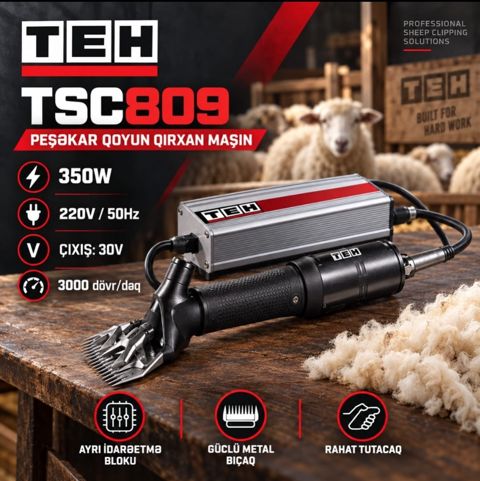 Qoyun qırxan maşın TEH TSC809 ABS plastik/metal — Bakı