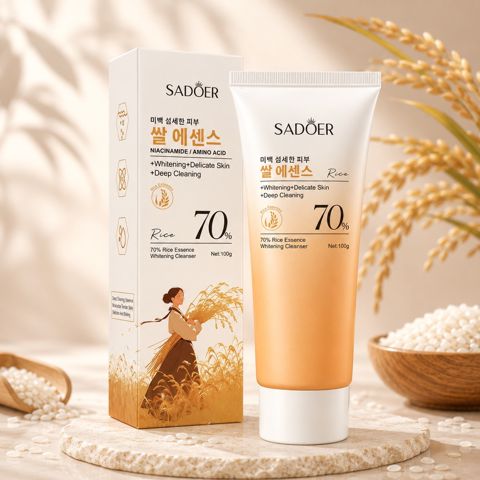 Üz üçün yuyunma gel-köpüyü No brand 70% Rice Essence Whitening Cleanser 100 ml — Bakı
