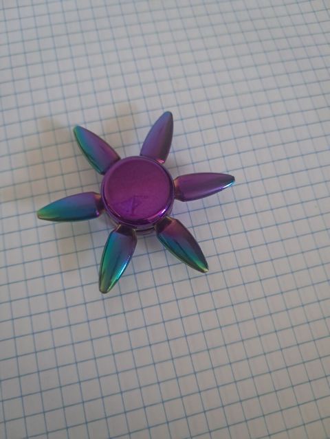 Metallik fidget spinner – 6 qanadlı model - Korpus: metal alyumini — Bakı