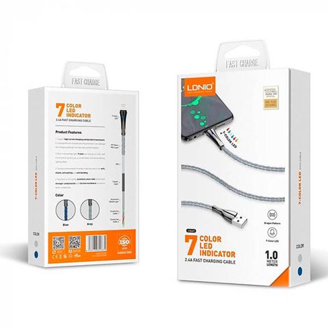 Ldnıo LS461 LED 1m Lightning Cable — Bakı
