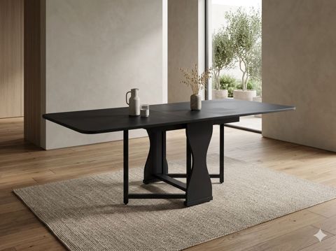Yemək masası 8433, MDF, antrasit, 165x80x78 sm — Bakı