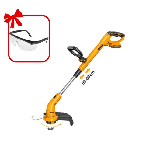 Akkumulyatorlu trimmer Ingco CGTLI20301 + hədiyyə qoruyucu eynək Ingco — Bakı