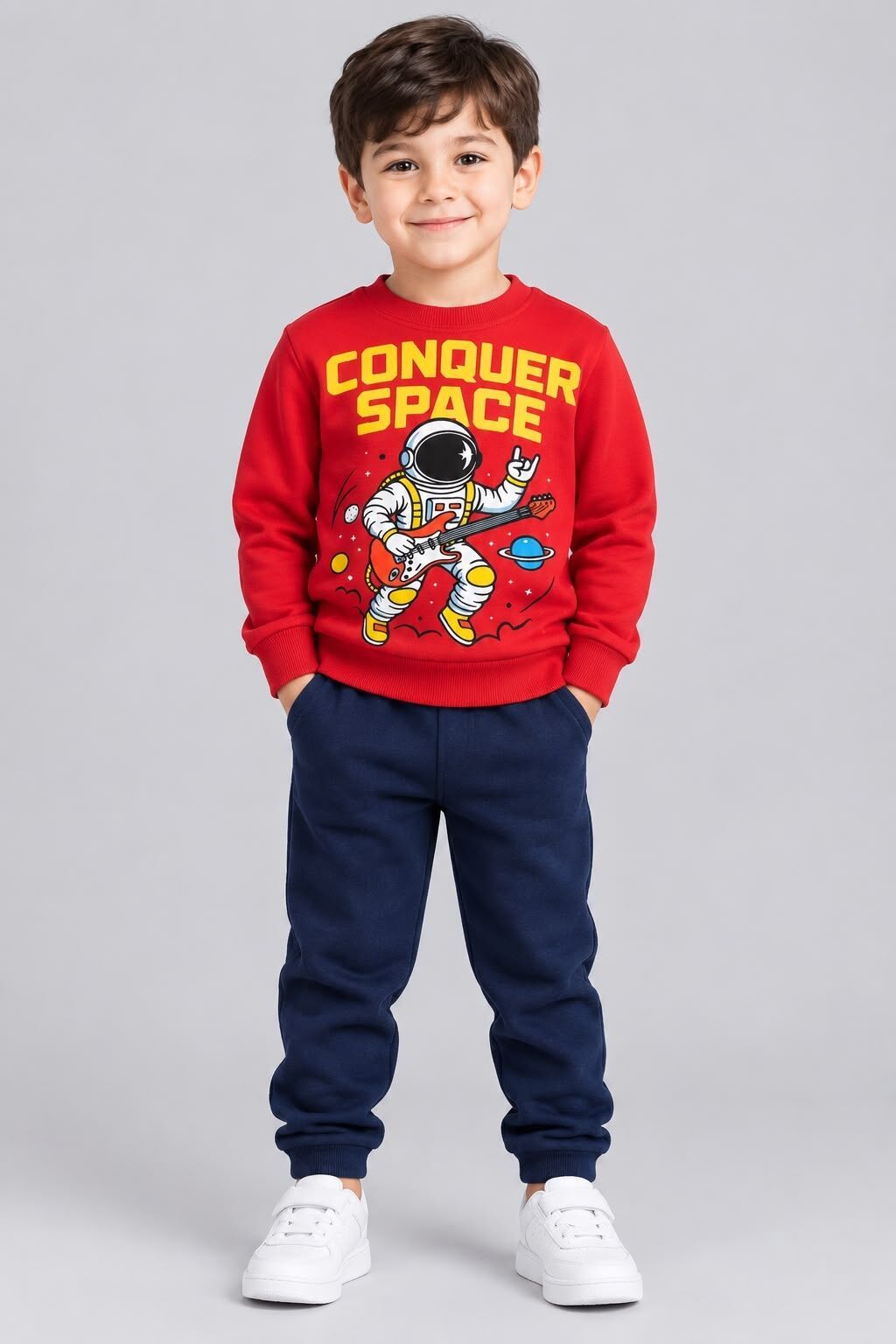 Uşaq üçün sweatshirt – “Conquer Space” temalı - Model: uzunqol — Uşaq geyimi, Bakı (2)